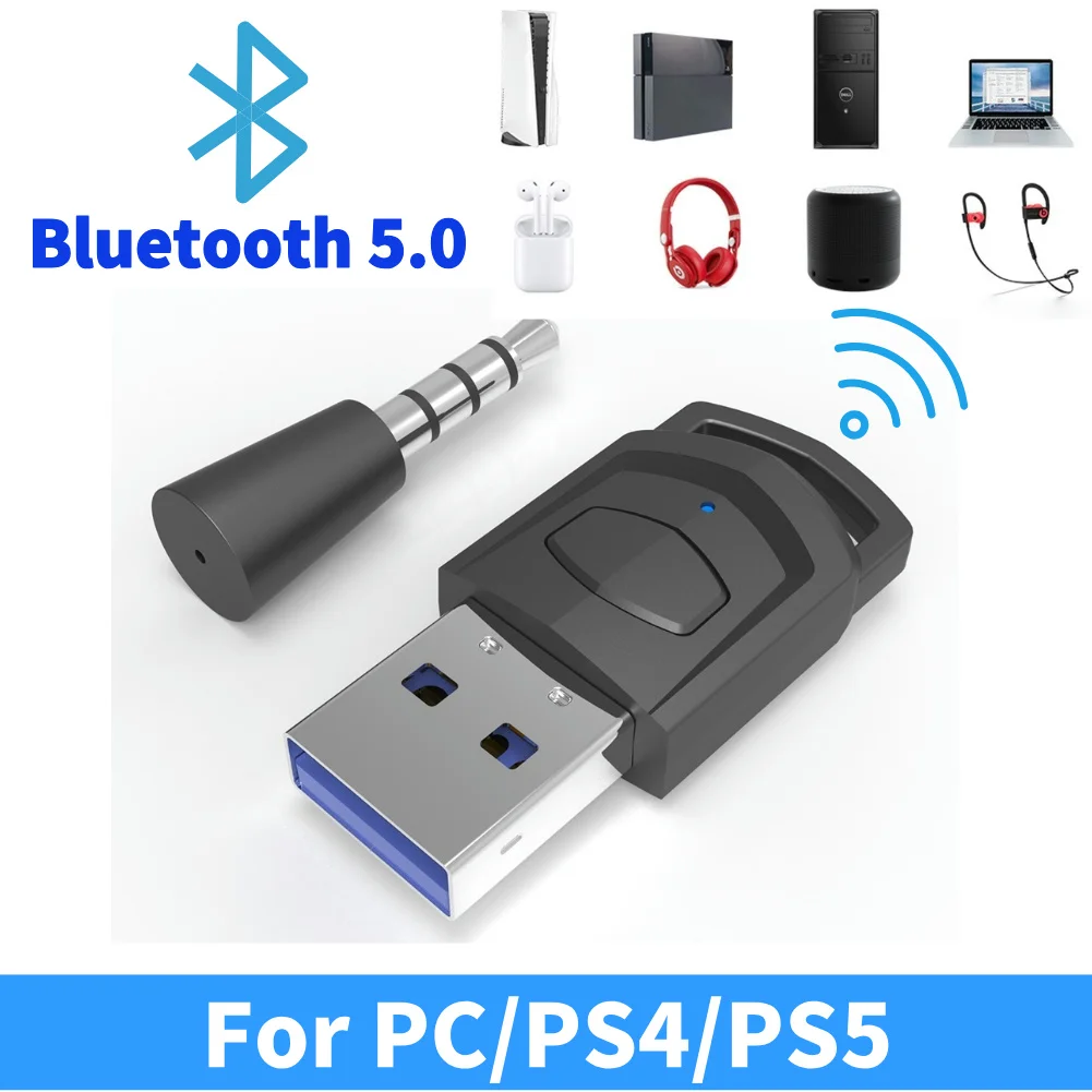 Gaming Console Headset - Adaptador receptor de auriculares inalámbricos para